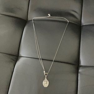 Sterling silver Alex Ani necklace crystal dove